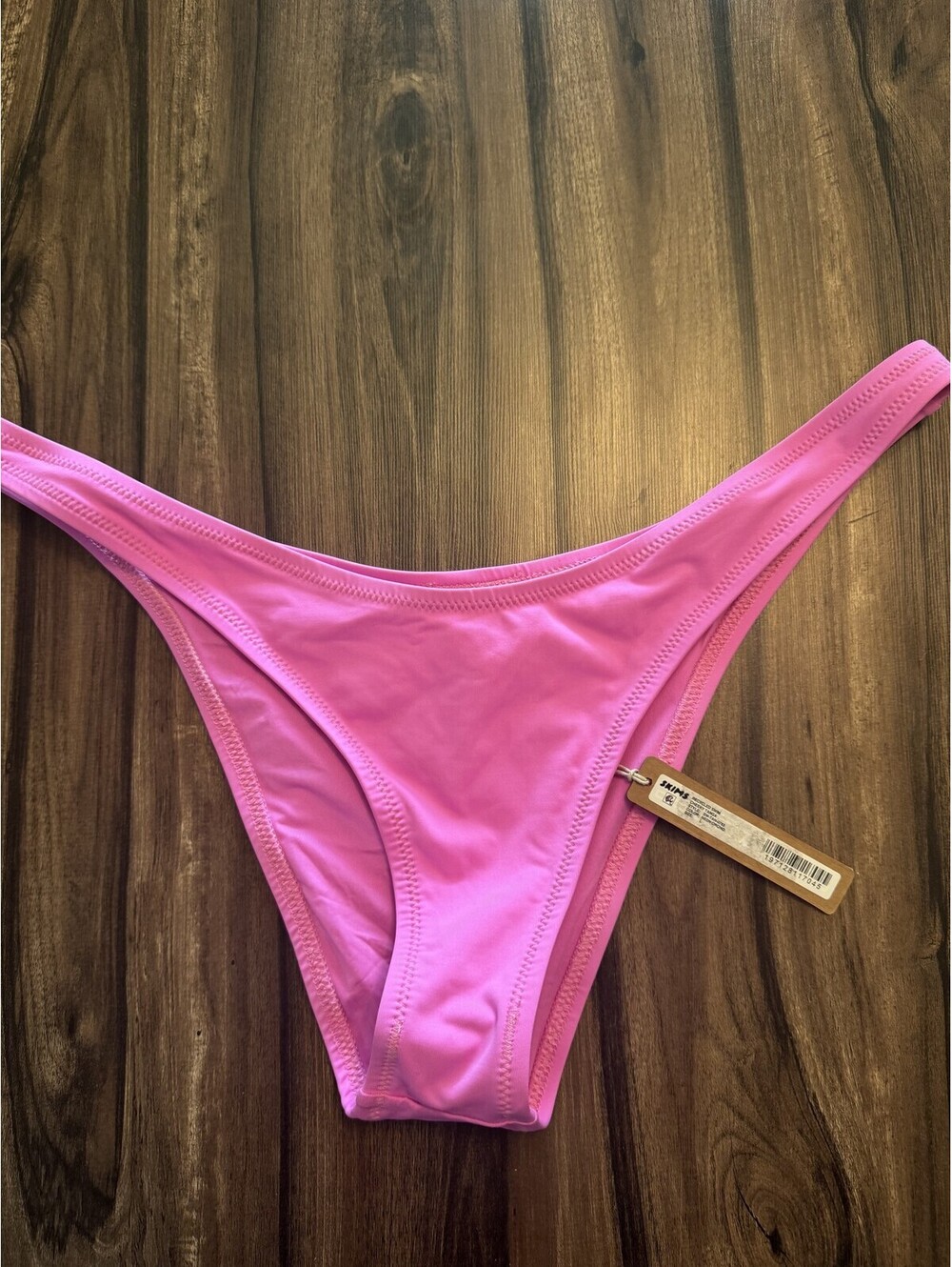 SKIMS Recycled Swim Cheeky Tanga Bikini Bottom Neon Orchid Size L NWT